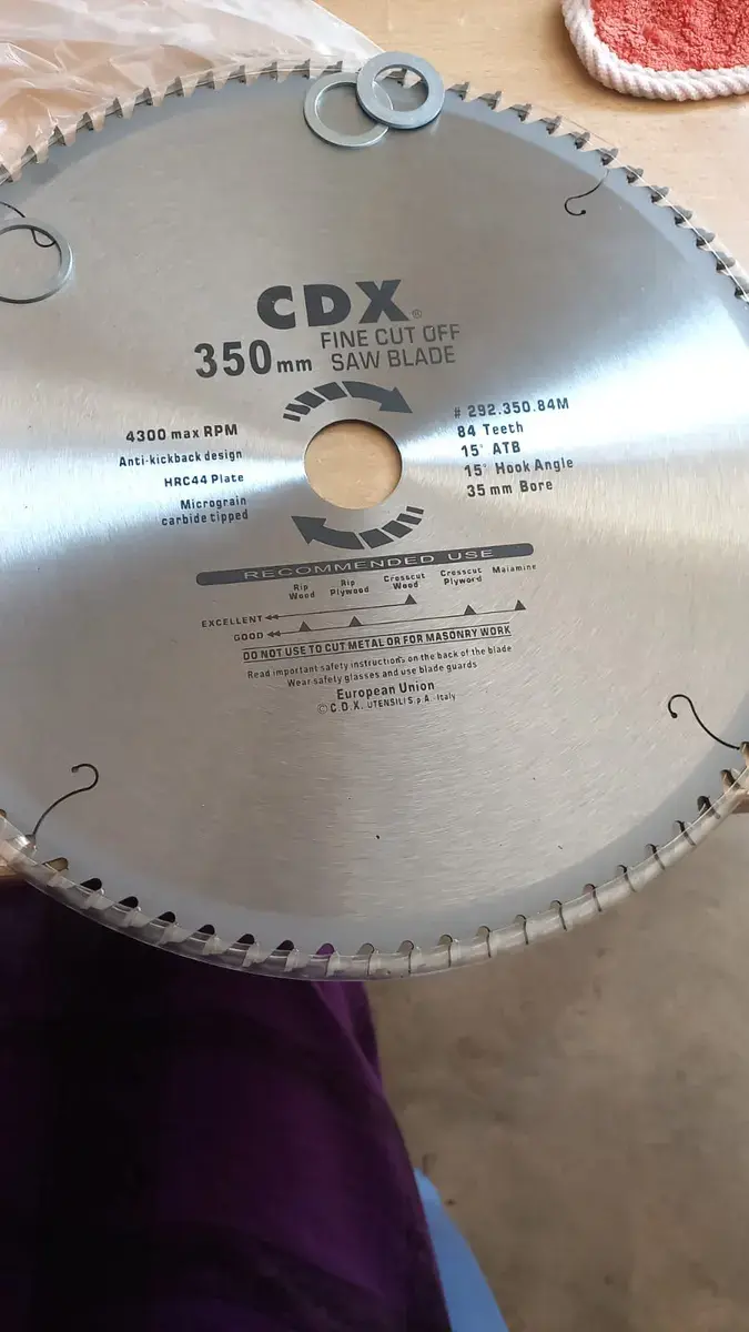 Fine cut off circular saw blade (350 MM)